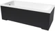 Ванна акриловая Helmken Luna 150x70 см (17G07V3215) комплект 4 в 1: прямоугольная ванна, ножки, Черная фронтальная и боковая панель - изображение 1