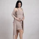 Ночнушка и халат для беременных и кормления, в роддом размер 48/50 (L/XL) Єва Tiana бежевый - изображение 2