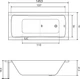 Ванна акриловая Helmken Luna 150x70 см (075Y03214G) комплект 4 в 1: прямоугольная ванна, ножки, Черный подголовник, Черная фронтальная панель - изображение 18