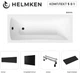 Ванна акриловая Helmken Luna 150x70 см (N5212506D4) комплект 5 в 1: прямоугольная ванна, ножки, Черный подголовник, Черная фронтальная и боковая панель - изображение 2