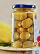 Зелені грецькі оливки Eridanous фаршировані цільним мигдалем у розсолі Green Olives Stuffed with Almond 350 г - зображення 2