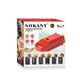 Мультимейкер 6в1 Sokany SK-BBQ-836 6 насадок Красный - изображение 9