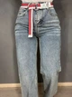 Джинси жіночі Lady 0132 wide leg palazzo jeans широкі стрейчові висока посадка ремінь 28 блакитні - зображення 5
