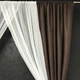 Красивая занавеска с шифоном ALBO 400x170 cm Шоколадная (KU-PK-14) - изображение 5