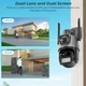 Камера видеонаблюдения уличная поворотная с сиреной и зумом Dual Lens Zoom 3MP - изображение 3