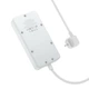 Сетевой фильтр-удлинитель Hoco AC8A Storm із 3 універсальними розетками+3 USB-A+1 USB-C (PD 30W), кнопкою вкл/викл, 1.5 м, White - изображение 3