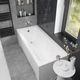Ванна акриловая Helmken Luna 160x70 см (7592A30R03) комплект 3 в 1: прямоугольная ванна, ножки, Белая фронтальная панель - изображение 8