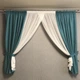 Красивые шифоновые гардины для кухни, спальни оптом ALBO 400x170 cm Бирюза (KU-PK-100) - изображение 3