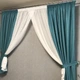 Красивые шифоновые гардины для кухни, спальни оптом ALBO 400x170 cm Бирюза (KU-PK-100) - изображение 4