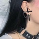 Готическая сережка в стиле панк, метал, нью рок, готика Крест Gothic Cross - изображение 2