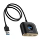 Хаб Baseus USB3.0 to (USB3.0 + 3*USB 2.0) кабель 1м HUB адаптер Square Round (CAHUB-AY01) - зображення 1