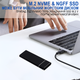 Внешний карман для дисков M.2 SSD NVMe и NGFF SATA 2280/2230/2242/2260 Addap EHDC-03, внешний кейс USB-A - Type-C, 10 Гбит/с - изображение 3