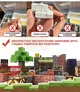 Магнітний конструктор Minecraft Дерев'яна кімнатка Стіва, Дитячий конструктор майнкрафт на 80 блоків ALL - зображення 4