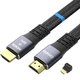 Кабель Conable HDMI 2.0 flat 4K@60Hz 18Gbps + адаптер UP Angle, 5м черный - изображение 1