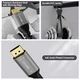 Кабель Conable DisplayPort to Mini HDMI, 4K@60Hz, 2K@120Hz, 1080P@120Hz, 1.2м, grey - изображение 6