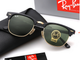 Солнцезащитные очки в стиле RB 3016 clubmaster black LUX - изображение 1