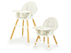 Fotelik krzesełko do karmienia EcoToys 2 w 1 beżowe (HA-004 BEIGE) (5903769972227) - obraz 7