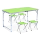 Стол для пикника Folding table складной и 4 стула Зеленый - изображение 1