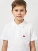 Детская футболка-поло для мальчика Levi's Lvb Back Neck Tape Polo 9EA893-W3B 134-140 см (10A) Белая (3666643005986) - изображение 4