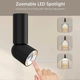 Настінне бездротове бра Coollamp,з акумулятором 6000 мАг,з регульованим фокусом, пультом на 3 режимами , 2шт у комплекті, чорні - Б/В - зображення 6