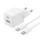 Сетевой зарядный Baseus Palm 30 Вт C+U с USB-C кабелем 60W, белый, EU, модель P1011160A213-01 - изображение 1