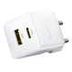 Сетевое зарядное устройство Baseus P1011160A213-00 Palm Fast Charger C+U 30W, USB-C + USB-A, поддержка PD 30W и QC 3.0, White - изображение 1