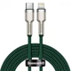 Кабель Baseus CATLJK-B06 Cafule Metal Type-C to Lightning PD 20Вт 2m Green - изображение 1