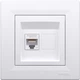 Розетка компьютерная Schneider Electric Asfora RJ45 6 категория UTP Белая с рамкой (EPH4700121) - изображение 3