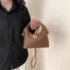 Сумка кросс-боди через плечо женская из искусственной кожи маленькая Lilly P1-913DB Коричневая - изображение 3