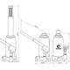 Домкрат гидравлический Intertool 15 т 230-460 мм одноштоковый бутылочный вертикальный автомобильный (000016023) - изображение 6