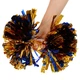 Помпоні-гантели круглі блискучі для чирлідингу та танців SP-Sport Pom-Poms C-0863 (глянцеві, пластик, 2шт, вага 1 шт - 80 г, синій-золотий) - зображення 3