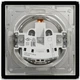Розетка з кришкою Schneider Electric Asfora із заземлювальним контактом і шторками IP44 Біла (EPH3100321) - зображення 2