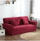 Захисний чохол на тримісний диван Diana Textile Plush Velvet, 190-230 см, Бордовий - зображення 3