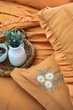 Постельное белье Saheser. Fiorella orange хлопок с вышивкой-Евро - изображение 2