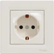 Розетка Schneider Electric Asfora с заземлением Кремовая с рамкой (EPH2900123) - изображение 3