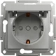 Розетка Schneider Electric Asfora с заземлением и крышкой Алюминий (EPH3100161) - изображение 4