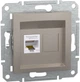Компьютерная розетка Schneider Electric Asfora RJ45 5 категория UTP Бронзовая (EPH4300169) - изображение 1