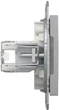 Розетка двойная компьютерная Schneider Electric Asfora RJ45 5 категория UTP Серебристая (EPH4400161) - изображение 2