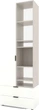 Шкаф Metkas Home A001R 800x420x2300 ЛДСП Белый Снег-Кашемир (MA001R-BK) - изображение 1