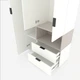 Шкаф Metkas Home A002R 1000x420x2300 ЛДСП Белый Снег-Кашемир (MA002R-BK) - изображение 4