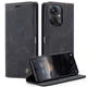 Чехол-книжка CaseMe из нубука для Xiaomi Poco C65 Чёрный - изображение 2