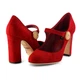 Жіночі туфлі Dolce&Gabbana Mary Jane із замшевої шкіри 39.5 (25.4 cm) червоні CD0883A127587515 - зображення 4