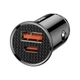 Автомобильное зарядное устройство Baseus Circular Plastic 30W USB + Type-C Быстрая зарядка PD3.0 QC 4.0 + (CCALL-YS01) Black - изображение 2