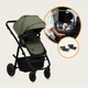 Универсальная коляска 3 в 1 Lionelo AMBER PLUS GREEN FOREST - изображение 4