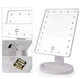 Настольное зеркало для макияжа Large Led Mirror с LED подсветкой, белый - изображение 8