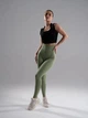 Лосины женские спортивные с эффектом push-up пуш-ап для фитнеса и йоги Бесшовные Тайтсы Оливковый Зеленый размер S (70128) - изображение 5
