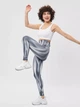 Лосины женские спортивные с эффектом push-up пуш-ап Бесшовные Тайтсы Неон Серый Градиент размер S (70034) - изображение 5