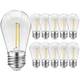 Филаментные LED лампы ETRON 1Вт 2500K S14 E27 10 шт – прозрачный пластик - изображение 3