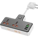 Мережевий подовжувач Hoco AC12A Reise 2-Position Expansion Socket (PD30W/1C3A)Black - зображення 1