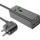 Мережевий подовжувач Hoco AC9A Talent PD30W (1C2A with 1 socket) Desktop Charger Black - зображення 1